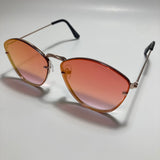 womens gold and orange mirrored sunglasses