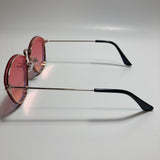 womens gold and orange mirrored sunglasses