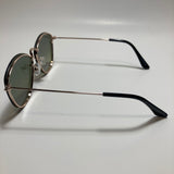 womens gold and blue mirrored sunglasses