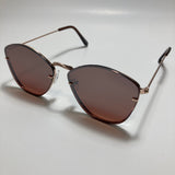 womens gold and red mirrored sunglasses