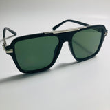 mens and womens black and green aviator sunglasses