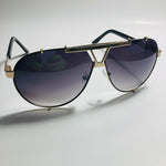 mens and womens black and gold aviator sunglasses