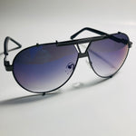 mens and womens black and blue mirrored aviator sunglasses