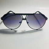 mens and womens black and blue mirrored aviator sunglasses