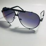 mens and womens black and blue mirrored aviator sunglasses