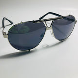 mens and womens black and silver aviator sunglasses