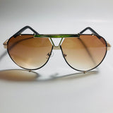 mens and womens brown and gold aviator sunglasses