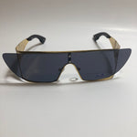 black and gold futuristic sunglasses