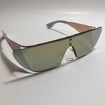 green and gold futuristic sunglasses