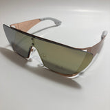 green and gold futuristic sunglasses