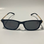 mens and womens gold and black square sunglasses