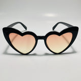womens orange yellow and black heart shape sunglasses