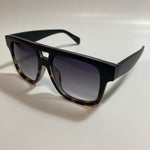 black and brown mens and womens square aviator sunglasses