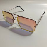 mens and womens gold and orange aviator sunglasses