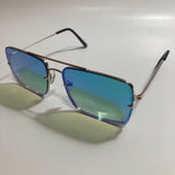 mens and womens green and gold aviator sunglasses