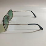 mens and womens green and gold aviator sunglasses