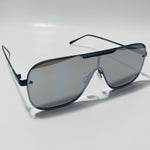 mens and womens black and silver mirrored aviator sunglasses