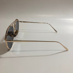 mens and womens gold and green mirrored aviator sunglasses