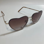 brown and gold heart shape sunglasses
