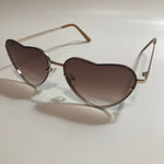 brown and gold heart shape sunglasses