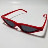 womens red skinny cat eye sunglasses