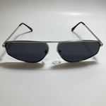  mens and womens black and silver futuristic sunglasses