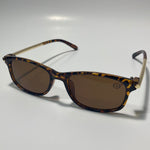 mens and womens gold and brown square sunglasses