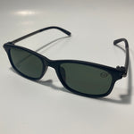 mens and womens black and green square sunglasses