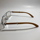 womens and mens tint and silver square metal sunglasses