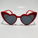 womens red and black heart shape sunglasses