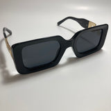 womens black and gold square sunglasses 