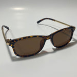 mens and womens gold and brown square sunglasses