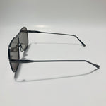 mens and womens black and silver mirrored aviator sunglasses
