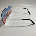 mens and womens pink blue and gold shield aviator sunglasses