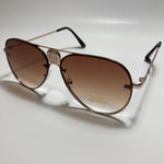 mens and womens gold and brown aviator sunglasses