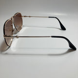 mens and womens gold and brown aviator sunglasses