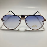 mens and womens gold and blue aviator sunglasses